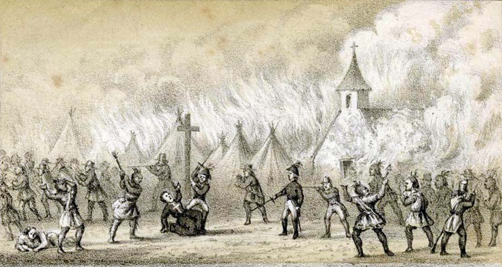 massacre at Norridgewock depiction