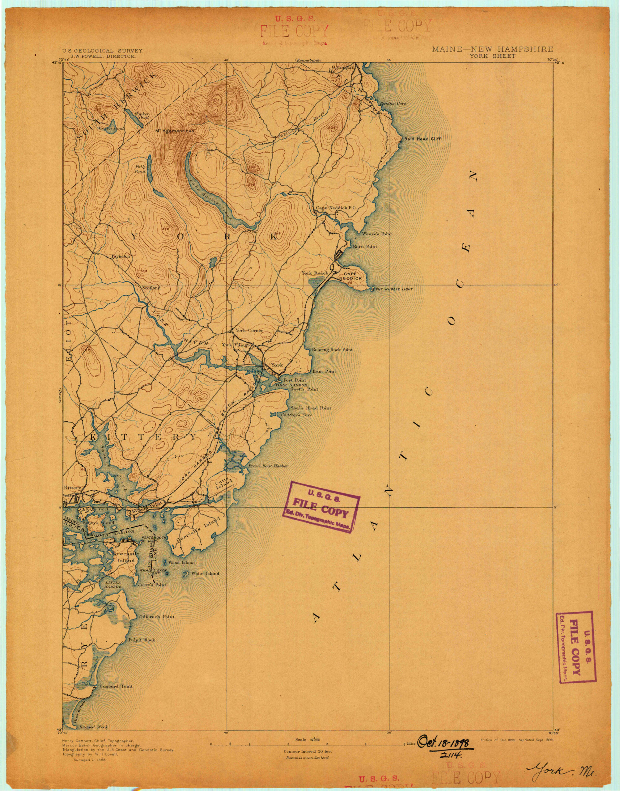 York Maine Topographic Map