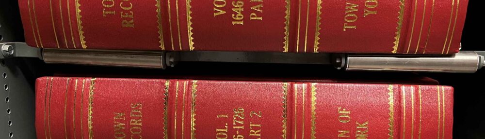 Two Volume set of York, Maine, town clerk records