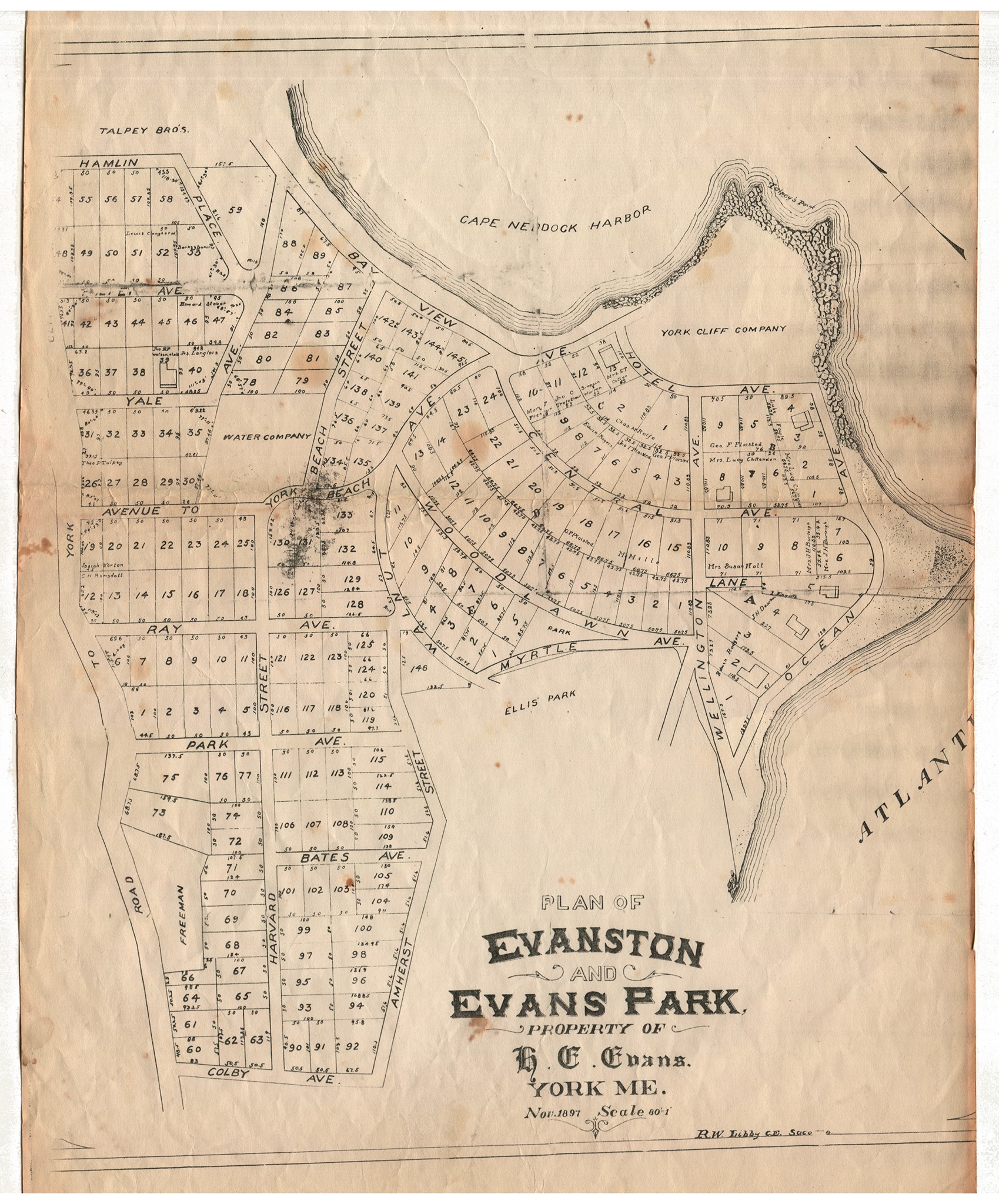 Evanston and Evens Park, York Beach, Maine